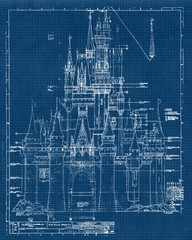 Classic Theme Park Rides Patent Prints 6 (8×10) for Home Disney Work Office Fans