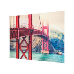 Golden Unframed Color Architecture Photography Wall Art 32 In. X 47 In.