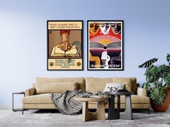 Soviet Poster, Education: USSR 1920s, Propaganda Print — Russian Constructivist
